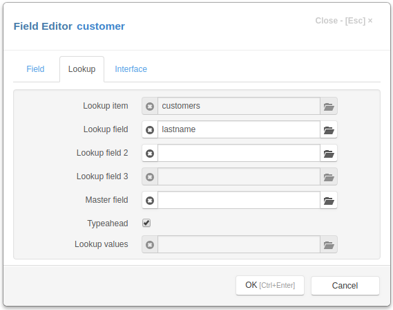 Customer typeahead attribute