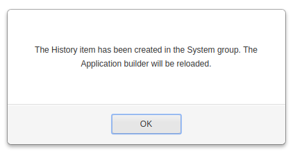 History item created