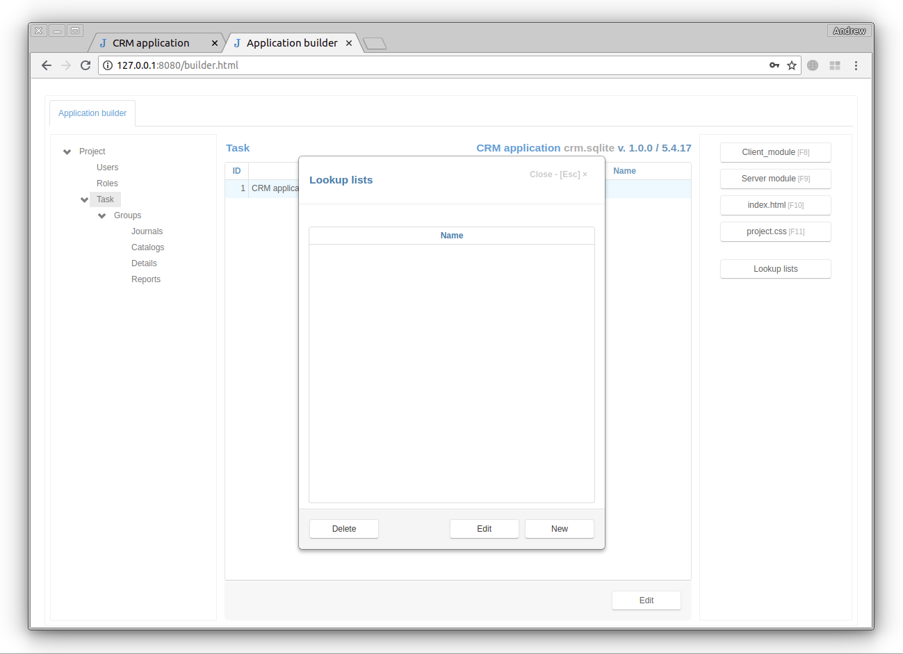Lookup lists