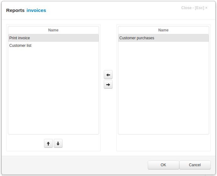 Reports Dialog